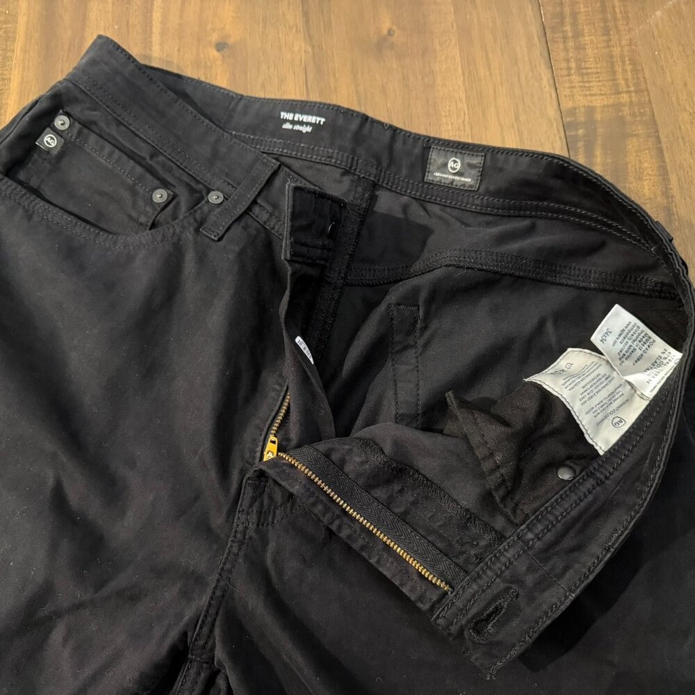 AG Adriano Goldschmmied Men’s Straight Jeans in Black